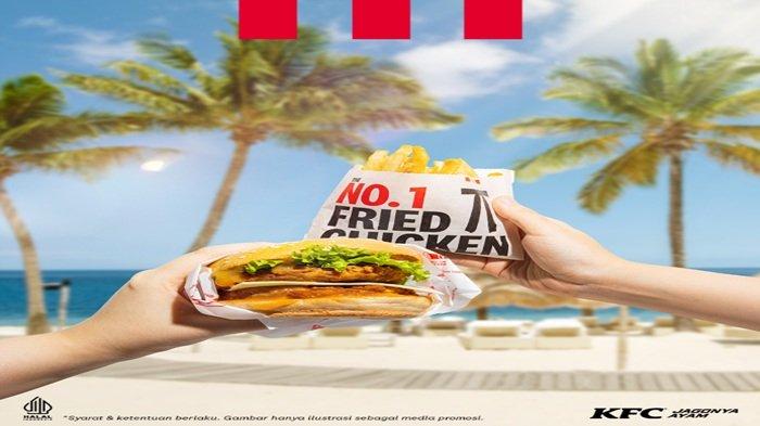 PROMO KFC - liburan makin seru dengan Promo KFC menu burger dan juga kentang goreng besok Sabtu (19/4/2025).