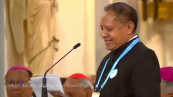 Ketua UNIO Indonesia, RD. Dr. Maxi Un Bria di Gereja Katedral Jakarta, Rabu 4 September 2024.