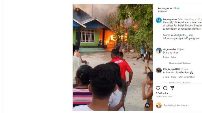 KEBAKARAN RUMAH - Berita Viral Api Melalap Sebuah Bangunan Rumah di Bimoku Kelurahan Lasiana, Kecamatan Kelapa Lima, Kota KUpang, Kamis 2 November 2023