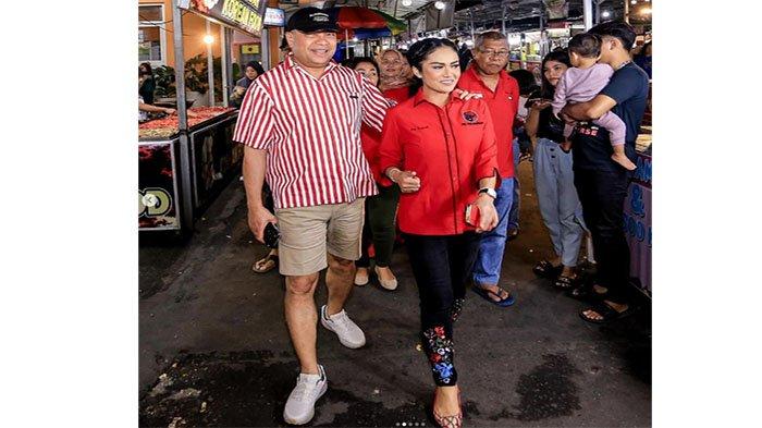 Raul Lemos bercela pendek saat dampingi Krisdayanti kampanye di Dapil V Jawa Timur