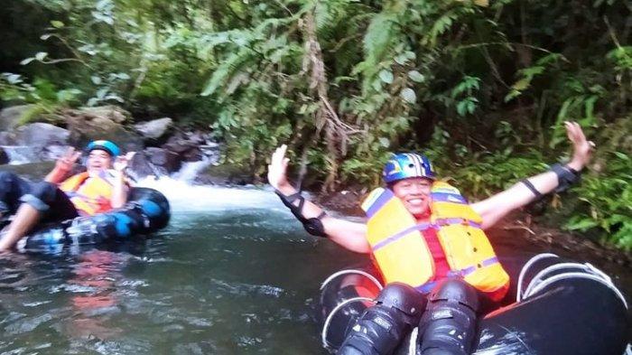 River Tubing di Daerah Aliran Sungai (DAS) Wae Dingin, Desa Golo Loni, Kec. Ranamese, Kab. Manggarai Timur, NTT, Selasa, (3/5/2022). (KOMPAS.com/DOK DISPAR MATIM-ALBERTUS JEHAMIN)