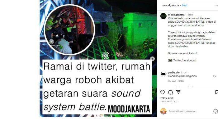 SOUND SISTEM Viral Rumah Warga Roboh Akibat Getaran Suara Sound Sistem