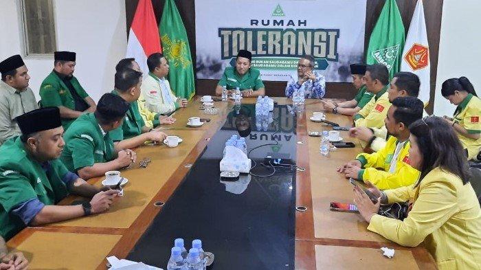 SILATURAHMI - Sekretaris Komisi Hubungan Antaragama dan Kepercayaan Konferensi Waligereja Indonesia (Komisi HAK KWI) bersama Pengurus Pusat Pemuda Katolik silaturahmi dengan Pengurus Pusat GP Ansor, Rabu (12/2/2025).