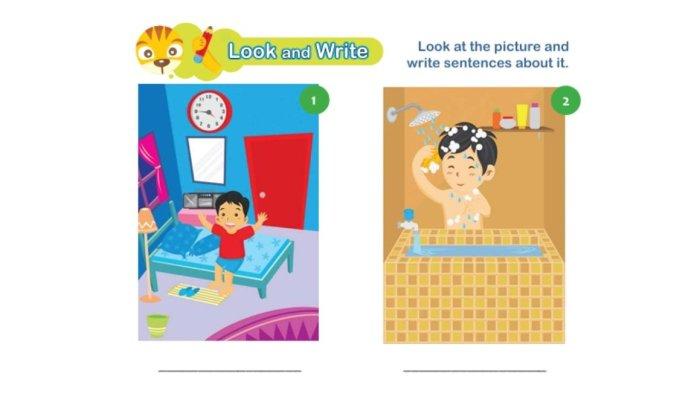 ILUSTRASI KUNCI JAWABAN - Look and Write dalam Buku My Next Words: 4th Grade-Semester 2 halaman 101-103 Kurikulum Merdeka.