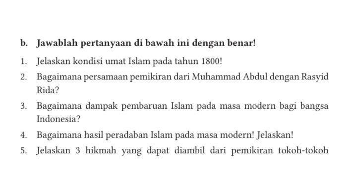 KUNCI JAWABAN - Uji Pengetahuan Bab 10 Esai dalam buku Pendidikan Agama Islam dan Budi Pekerti untuk SMA/SMK Kelas XI halaman 325-326 Kurikulum Merdeka.