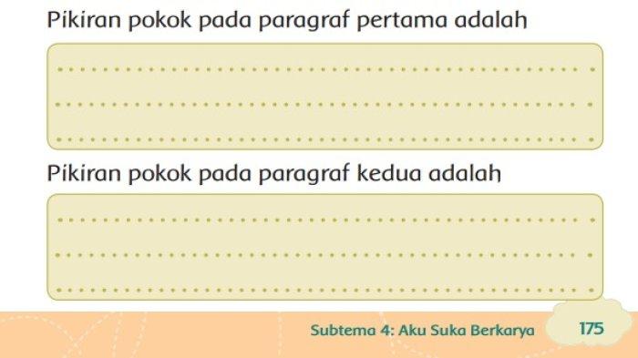 Kunci jawaban tema 8 kelas 3 SD halaman 175-176 Ayo Menulis, Subtema 4: Aku Suka Berkarya.