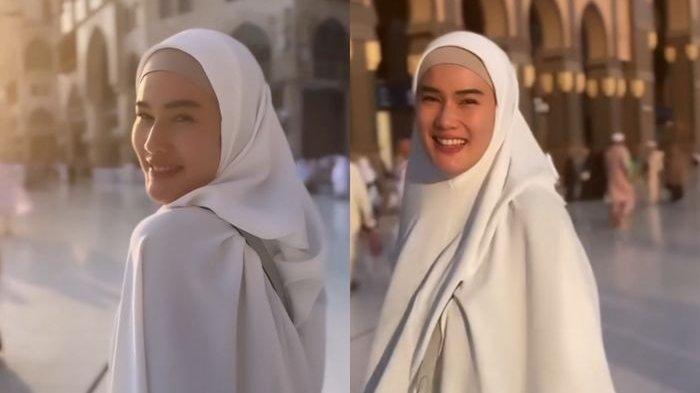 Stevie Agnecya tersenyum kenakan hijab di unggahan terakhir