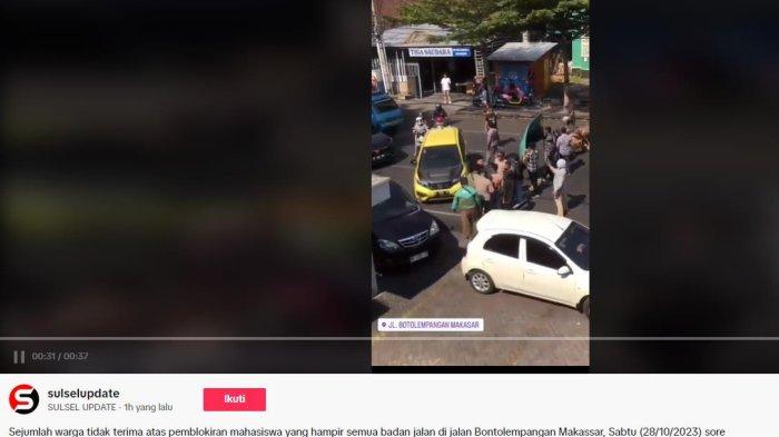 Berita Viral Mahasiswa Aksi Demonstrasi Blokir Jalan Di Jalan Botolempangan Kota Makassar
