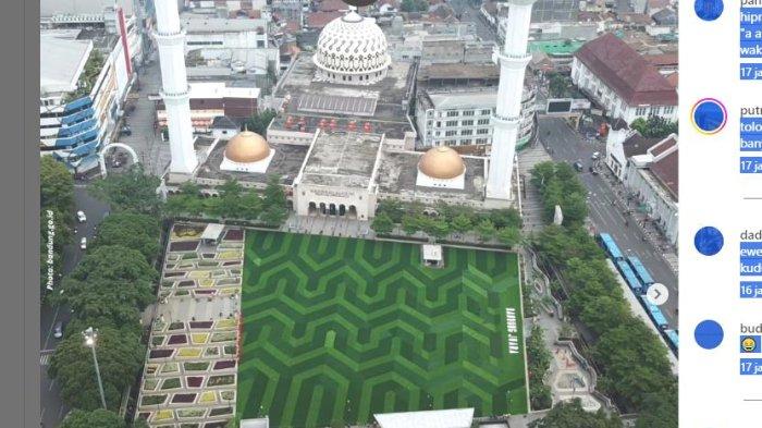 Pemerintah Kota Bandung menjaga kenyamanan pengunjung mulai tertibkanan di Alun Alun Bandung Simak Info jadi Berita Viral