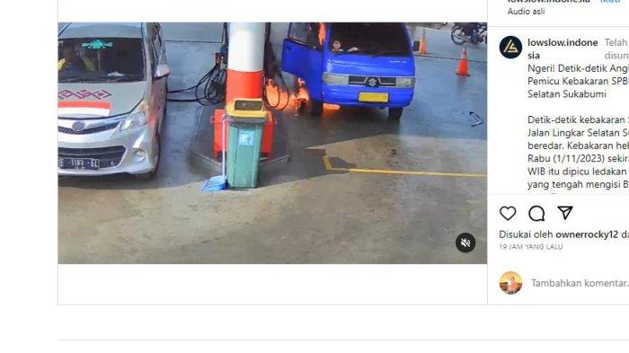 ANGKOT TERBAKAR - Berita Viral Sebuah Angkot Meledak di SPBU Lingkar Selatan Sukabumi Jawa Barat