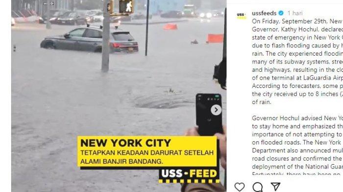 Viral Banjir Bandang di Wilyah New York, Amerika Serikat Pemerintah Tetapkan Status Darurat