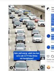 kondisi arus lalu lintas yang akan dilewati, bisa pantau melalui CCTV lalu lintas via handphone loh jadi Berita Viral