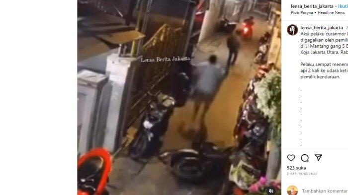 CURANMOR - Berita Viral Aksi Curanmor Pelaku Menembak Senjata Api di Jalan Mantang, Gang 5 Blok M Kelurahan Lagoa