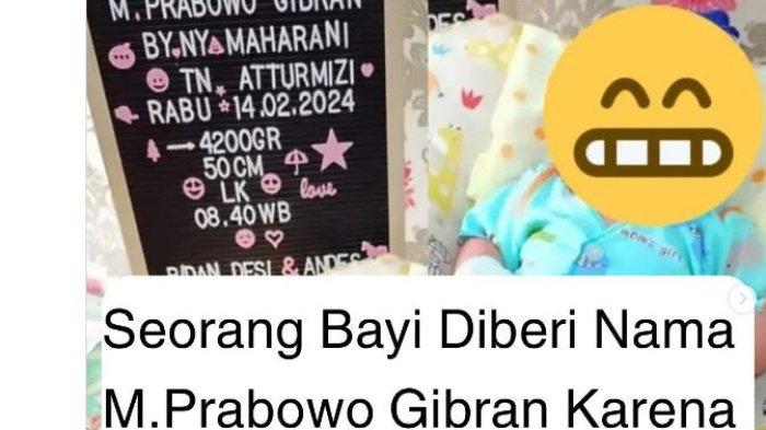Anak yang lahir 14 Februari Pemilu 2024 diberi nama Panggilan Gemoy Asli M Prabowo Gibran menjadi Berita Viral