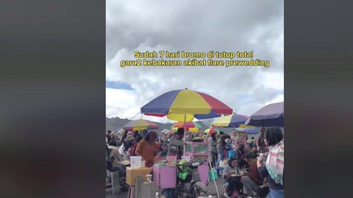 BROMO - Viral Kawasan Gunung Bromo di Jawa Timur Akibat Kebakaran Lokasi Tutup Tujuh Hari Pedagang Teriak kehilangan pendapatan