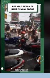 KECELAKAAN PUNCAK - Kasus kecelakaan di Jalur Puncak Bogor daerah tikungan berbahaya