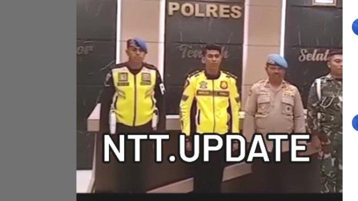 anggota kodim TTS dan anggota POlres TTS saat melakukan apel luar biasa bersma di Makdoim TTS, usia terjadi salah paham