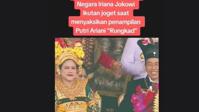 IBU IRIANA GEMBIRA - Di HUT 78 Kemerdekaan RI 17 Agustus 2023 Ibu Negara Iriana Joko Widodo bahagia goyang ikuti lagu Putria Ariani