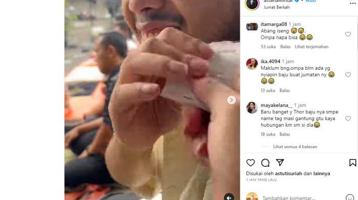 LEBEL - Viral Ngakak Thariq Halilintar Tak Lepas Label Baju Saat Salat Jumat