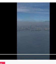POLUSI UDARA - Viral Heboh View Langit  di Wilayah Jakarta Dari Atas Pesawat berkabut Terjadi Polusi Udara Parah