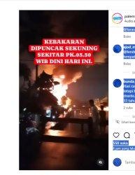 Kebakaran di Puncak Sekuning