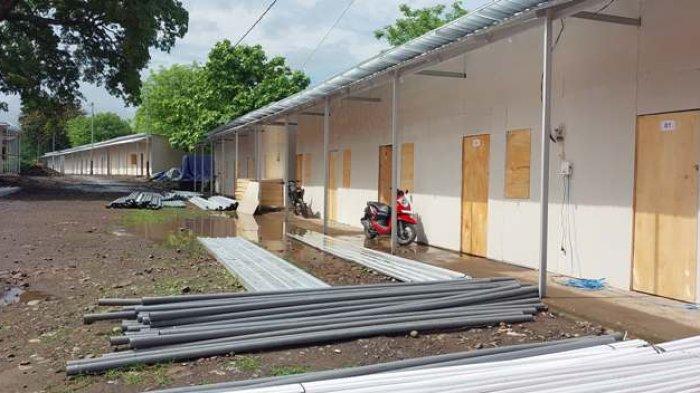 Huntara bagi penyintas Lewotobi Laki-laki yang terletak di Desa Konga, Kecamatan Titehena, Flores Timur, rampung dikerjakan.