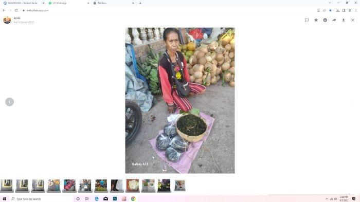RUMPUT LAUT - Inilah rumput laut asli yang dipungut petani di psisir Pantai Tablolong, Kupang Barat. Gambar diabadikan di Pasar Kasih Naikoten 1 Kota Kupang, Jumat 5 Agustus 2023