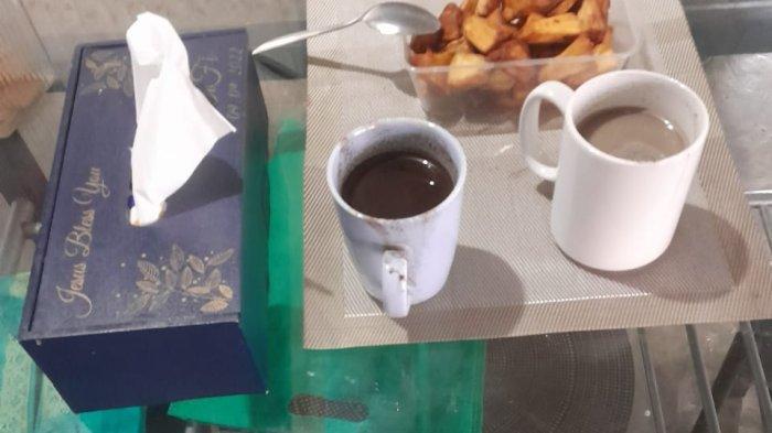 SUKUN GORENG - Sukun goreng mentega minum deng kopi susu enak dan nikmat bos