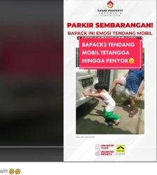 TENDANG MOBIL - Video Viral TikTokSeorang Pria Marah-Marah dan Menendang Mobil Tetangga, Video Viral di Media Sosial