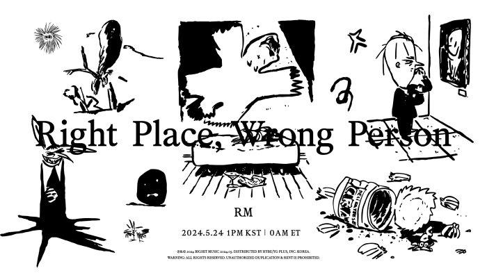 Poster album solo RM BTS 'Right Place, Wrong Person'