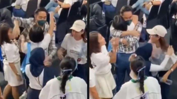VIRAL video pelukan hangat Caca Tengker dan Jeje Govinda disaksikan Syahnaz saat keduanya hadir di Lagi Lagi Tenis, berusaha menguatkan?