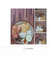 MAKAN ENAK - Makan enak di Waung Makan MM, Jalan Tom Pello, samping SMP Negeri 2 Kota Kupang, ada telur dadar, ayam dan bunga jantung pisang