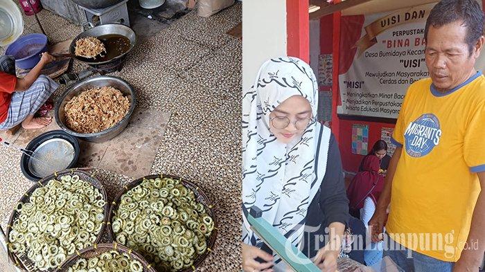 SUKSES BERKAT KUR BRI: Olahan keripik pare yang ditekuni Edison dan istri (kiri), Edison dan sang istri saat mengemas olahan kripik pare di satu ruko di daerah Sekampung, Kabupaten Lampung Timur, Lampung, Kamis (28/3/2025). Berkat ketekunan, keuletan, dan dukungan Kredit Usaha Rakyat (KUR) dari Bank Rakyat Indonesia (BRI), usaha kecil Edison dan istri berubah menjadi besar.