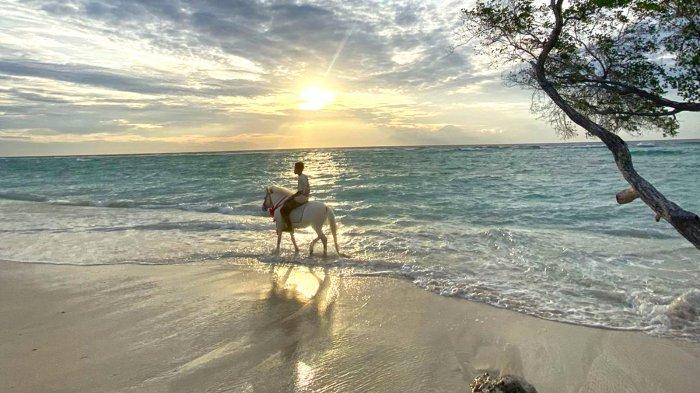 Aktivitas berkuda juga bisa dinimati untuk merasakan sensasi berbeda untuk menikmati liburan di Gili Trawangan.