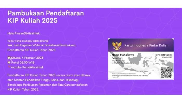 KIP KULIAH - Daftar KIP Kuliah 2025.
