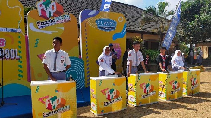 Kegiatan Fazzio Youth Project dari Yamaha di SMA Negeri 2 Narmada, Kabupaten Lombok Barat, Selasa (12/9/2023).