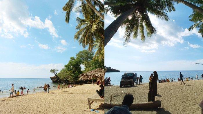 Pantai Oi Fanda Bima, ramai dikunjungi wisatawan saat libur lebaran 2022, Rabu (4/5/2022).
