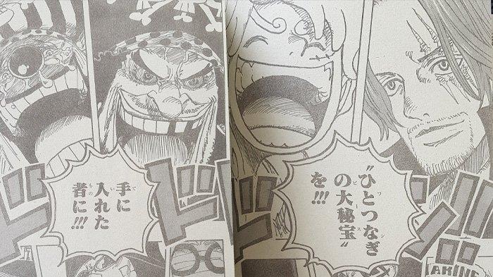 Raw Manga One Piece chapter 1121 Buggy Teach Luffy Shanks