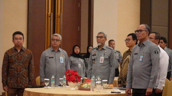 Inspektur Jenderal Kementerian Hukum dan Hak Asasi Manusia, Razilu saat menghadiri acara pembukaan kegiatan konsinyasi di Jakarta, Selasa (14/11/2023).