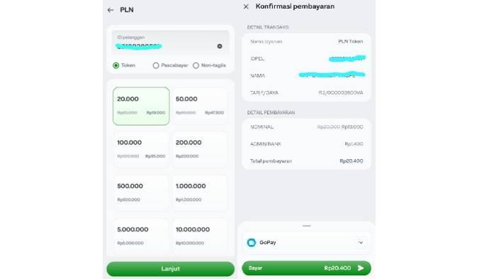 Anda dapat membeli token listrik melalui aplikasi GoPay karena selalu ada harga murah.