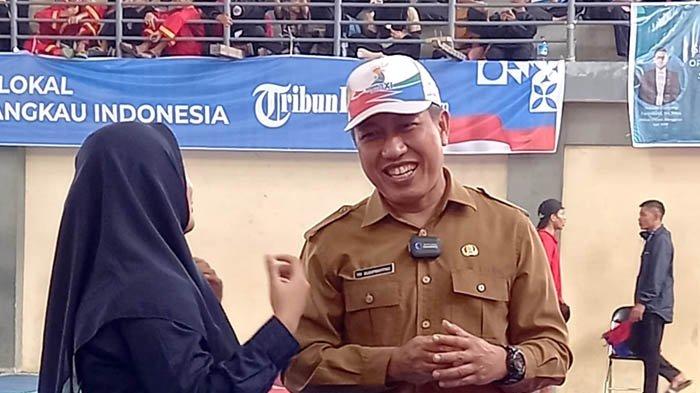 Kepala Dinas Pemuda dan Olahraga Provinsi Nusa Tenggara Barat Tri Budiprayitno saat diwawancarai wartawan TribunLombok.com, Laelatunni'am saat acara pembukaan kejuaraan Pencak Silat Open Tournament Gubernur Cup NTB II di Mataram, Senin (24/7/2023.