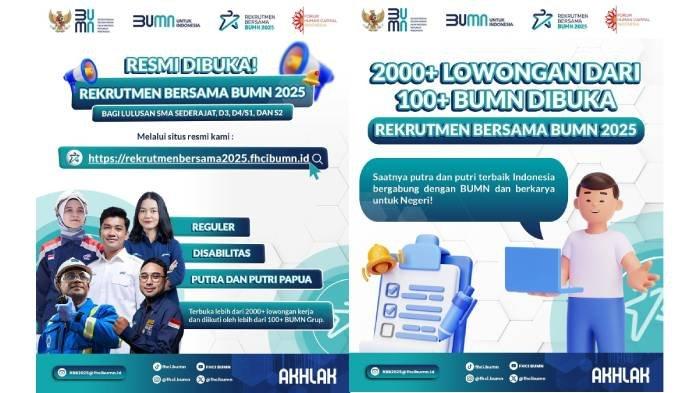 LOWONGAN KERJA BUMN - Rekrutmen Bersama BUMN (RBB) 2025 membuka lebih dari 2.000 lowongan pekerjaan.