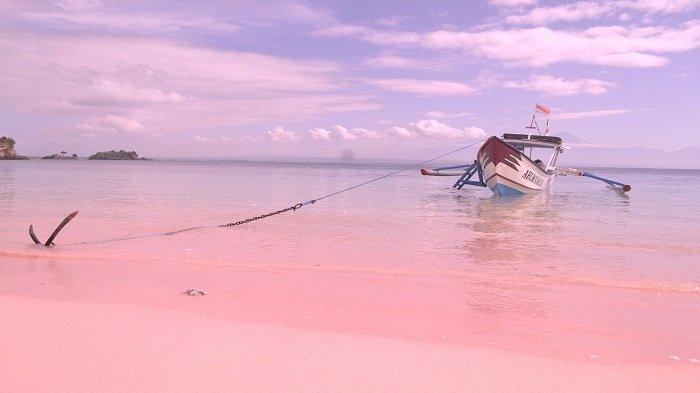 WISATA: Pantai Pink di kawasan hutan Sekaroh Lombok Timur.