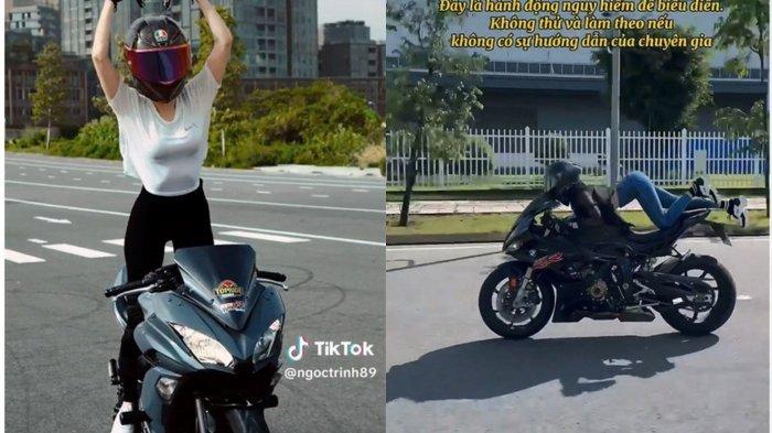 Nasib artis cantik ini terbilang apes lantaran mendemonstrasikan gerakan berbahaya saat berkendara. Terlebih, sang artis tak memiliki surat izin mengemudi.