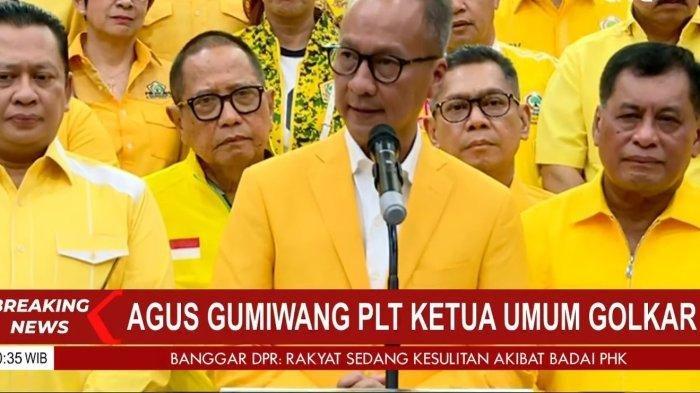 Agus Gumiwang ditunjuk jadi Plt Ketua Umum Partai Golkar.
