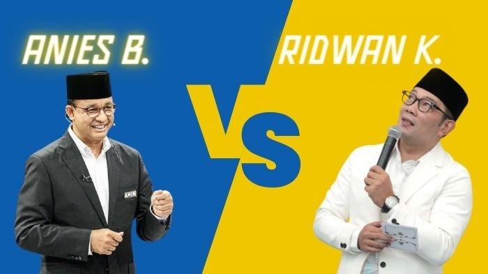 Gubernur DKI Jakarta 2017-2022, Anies Baswedan akan berhadapan dengan Gubernur Jawa Barat 2018-2023, Ridwan Kamil di Pilgub Jakarta 2024.