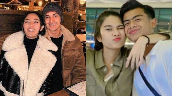 Arhan Pratama dan Azizah Salsha alias Zize (kanan) dan Rachel Vennya dengan Salim Nauderer (kiri).