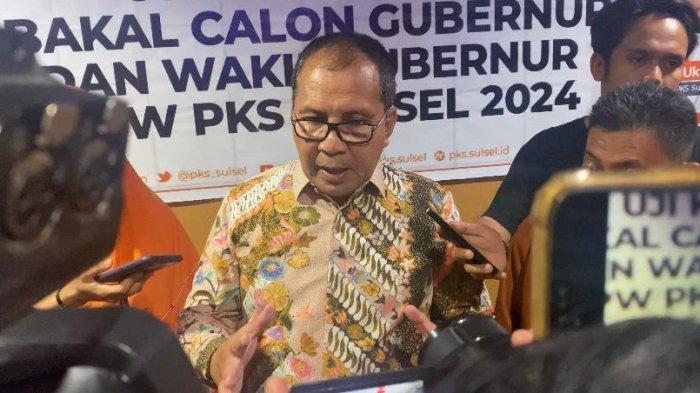 Danny Pomanto usai jalani uji kelayakan dan kepatutan atau fit and proper test PKS di Hotel Swiss Bell Panakkukang, Makassar, Senin (22/7/2024) sore.