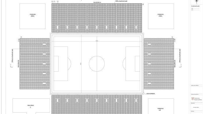 Detail stadion yang akan dibangun Bosowa untuk markas PSM Makassar.