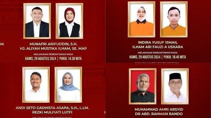 Empat pasangan calon Wali Kota dan Wakil Wali Kota Makassar